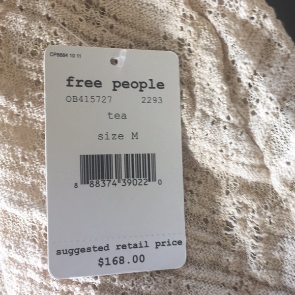 BRAND NEW Free people shirt tan medium with tags - Picture 6 of 6